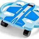 hand2mind Blue Plane Glider Scooter Board, Floor Scooter Board, Gross Motor Toys, Kids Exercise & Physical Education Equipment, Playground Toys, Indoor Active Play, Toddler Outdoor Activities