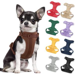 No Pull Lightweight Dog Harness: Adjustable Durable Breathable Mesh Pet Vest Harness with Soft & Comfortable Cushion, for Small Medium Large Dogs (XS, Coca Mocha) (XS:Neck=10"-12"/Chest=13"-16")
