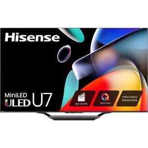 Hisense 65-Inch Class U7 Series Mini-LED ULED 4K UHD Google Smart TV (65U7N) - QLED, Dolby Vision IQ, Dolby Atmos, Full Array Local Dimming, 144Hz Game Mode Pro, VRR, Alexa Compatibility