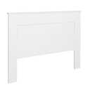 Prepac Stylish Flat Wood Panel Headboard for Queen Size Beds, Simplistic Wooden Queen Headboard 2.25" D x 64.5" W x 48" H, White, WHFQ-1301-1