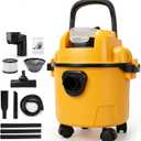 4 Gallon Cordless Wet Dry Vacuum for Dewalt 20V Battery, 20kPa Wet Dry Shop Vac with Brushless Motor, Filter, Hose and Attachments, for Garage Car Workshop (No Battery)