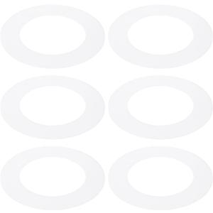 PATIKIL 3" ID 4.7" OD Plastic Trim Ring, 6 Pcs Ceiling Light Goof Rings Matte Circular Light Cover Lighting Fixture for Ceiling Wall Recessed Can Downlights, Translucent Matte White
