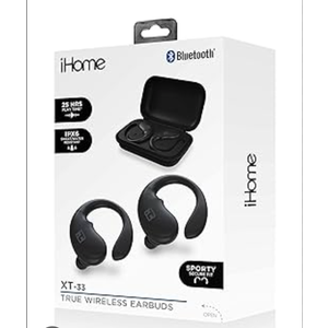 Bytech iHome XT-42 True Wireless Bluetooth In-Ear Earbuds, Black, HMAUBE238BK