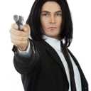 ALLAURA Compatible with John Wick Wig – Black Hitman Wig for Men, Tieable into Ponytail – Assassin, Keanu, Vincent Vega, Farquaad, Vampire Cosplay – 90s Action Movie Halloween Costume Hairpiece