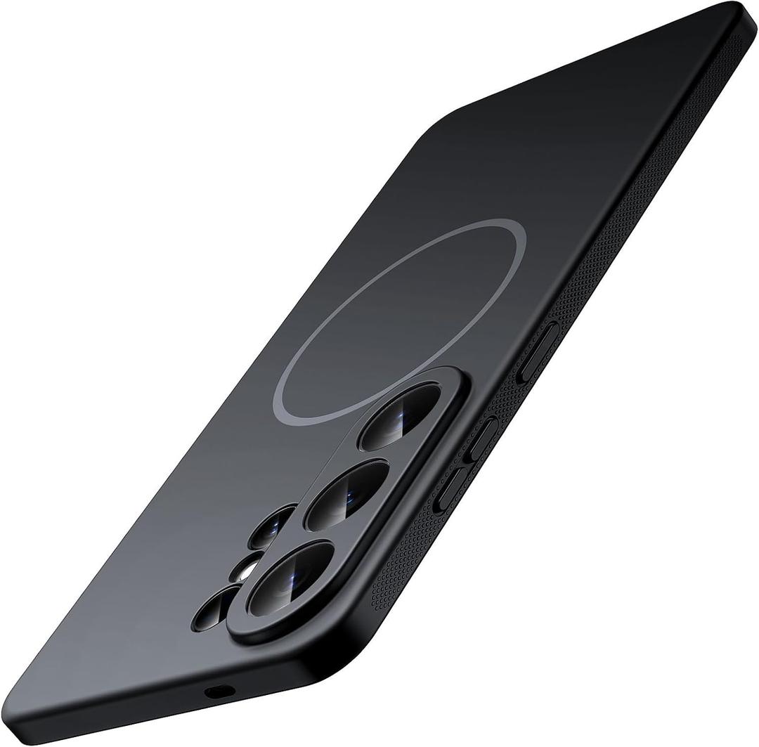 JETech Slim Case for Samsung Galaxy S26 Ultra, Compatible with MagSafe, Anti-Slip Grip & Full Camera Lens Protection, Soft TPU Protective Phone Cover, Shockproof (Black)
