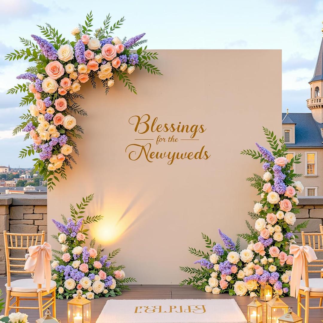 6.6FT x 6.6FT Nude Square Arch Backdrop Cover Spandex Fitted Wedding Arch Covers Stretchy Backdrop for Baby Shower Birthday Party Bridal Shower Ceremony Photo Photography Background Decorations