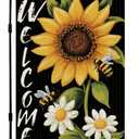 3 x CROWNED BEAUTY Garden Flag Sunflower Double Sided 12x18 Summer Decor for Outside Yard