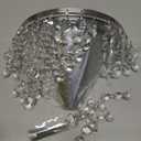 1 Pack Metal Flower Vase for Wall Crystal Vase Decor Hanging Decoration Floral Holder for Home Office Living Room Bedroom Bathroom (Silver)