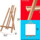 MEEDEN Table Easel Stand for Display: 3 Pack 20 Inch Art Beech Wooden Tabletop Easel for Sign Painting - Small Canvas Stand for Adults, 20in-3pcs