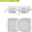 3 x 20 PCS Snack Containers with Lid, Leakproof Dipping Containers with 2 Compartments,Reusable Snack Pack Containers, Portion Control Condiment Container