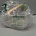 Yopay Mesh Steel Fruit Basket Bin with Wood Handle, White Hanging Storage Organizer, Farmhouse Harvest Gardening Basket for Cabinets, Cupboards, Shelves, Bathroom, Picnic, Shopping