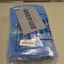 Suzile 200 Pack Disposable Shoe Covers with Dispenser Box Waterproof Disposable Non Slip Shoe Booties Foot Covers with Storage Box for Guests Indoor Open House Supplies(Dark Blue)