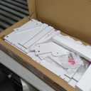 UTEX 4-Tier Ladder Shelf, Freestanding Bathroom Shelf, Open Wood Shelving Unit, Bathroom Floor Ladder Shelf (White)