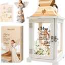 Remembrance Angel Memorial Lantern - Memorial Gifts for Loss of Mother, Thoughtful Sympathy Gifts for Loss of Mom, Funeral Gifts, Rememberance Gifts, Bereavement Gifts for Loss of Mother