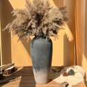 15 Inch Rustic Ceramic Vase, Black Flower Vase for Centerpieces, Farmhouse Decor for Living Room, Entryway & Kitchen, Vintage Pottery Vase for Wedding Gifts