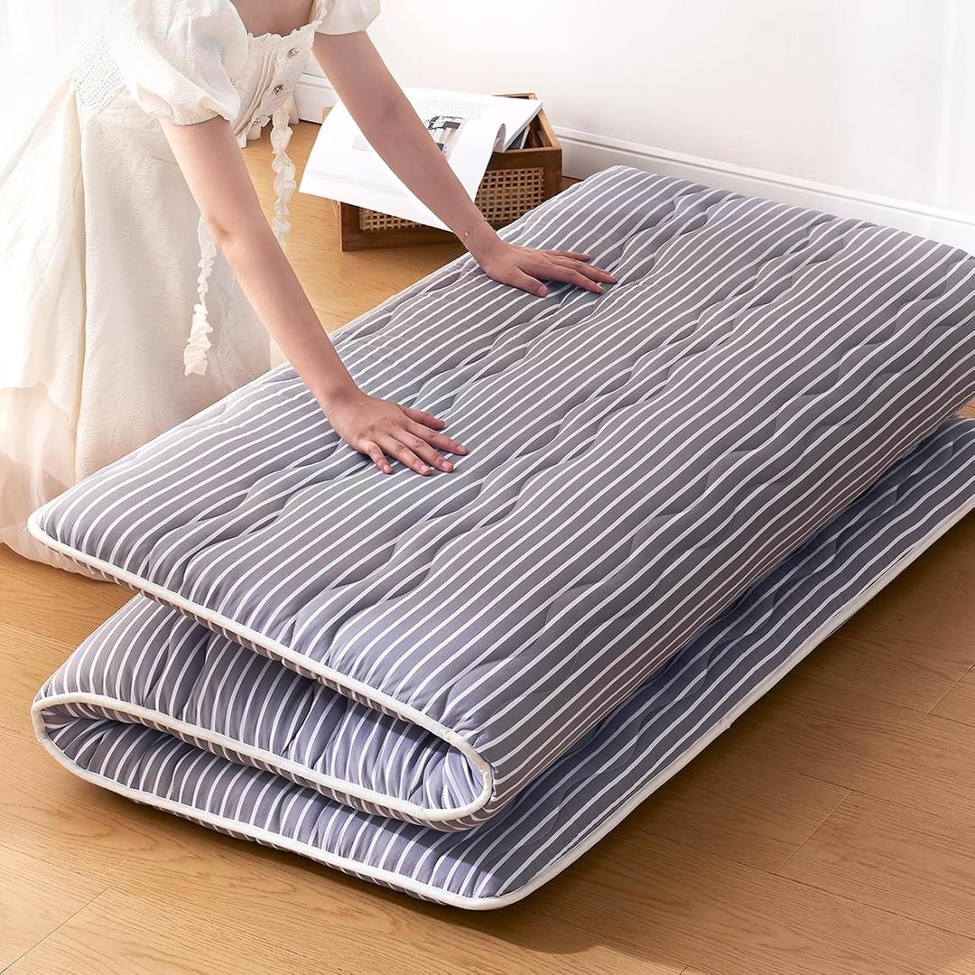 Jzbearapt Premium Foam Japanese Floor Mattress Futon Mattress,100% High Density Comfortable Foam, Thicken Tatami Mat Sleeping Pad, Portable Kids Adults Sleeping Mats for Guest Room, Dormitory