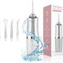 Water Dental Flosser Teeth Irrigator with 3 Modes Cordless Water Teeth Cleaner with 4 Replace Sprinkler Head IPX7 Waterproof Rechargeable Portable for Travel Home Braces Bridges Care (Multicolor)