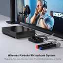 FEKTIK Wireless Karaoke Microphone System, Dual Handheld Wireless Microphones for Smart TV, Speaker & Amplifier, HDMI/AUX in/Out, 100FT, Dynamic Microphonefor Home Karaoke, Singing, Church & Wedding