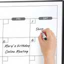 ARCOBIS Dry Erase Calendar for Wall, 36" x 24" Magnetic Monthly White Board Calendar Dry Erase, Hanging Whiteboard Planner for School, Home, Office, Black Frame