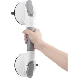 TAILI Grab Bars for Bathtubs and Showers, Shower Handles for Elderly Suction,Maximum 330lbs,Shower Grab Bar with Upgraded Rubber Suction Cups,Safety Grip for Senior, No Drilling Removable,Grey (1 Pack, Gray)