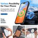 2 x Magnetic Shockproof for iPhone 16 Pro Case with Screen Protectors & Camera Cover, [Compatible with MagSafe] [Military-Grade Drop Protection], Translucent Slim Cute Phone Case, Black