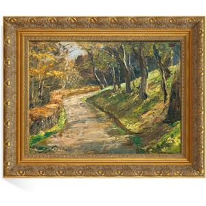 DIY Canvas Frame for 18x24 Painting, 2.4" Wide Antique Gold Ornate Wood Frame, Vertical or Horizontal Display for Vintage Art Prints Gallery Wall Decor (No Plexiglass & Backing Board)