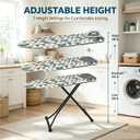 Ironing Board Full Size, Heat Resistant Cover Wide Iron Board, Ultra Thick Padding, Height Adjustable Heavy Sturdy Metal Frame Legs Ironing Stand,Non-Slip Foldable 43"x13" (Triangle)