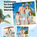PATPAT Family Matching Swimwear Floral Pattern Tankini Swimsuits and Swim Trunks (M)