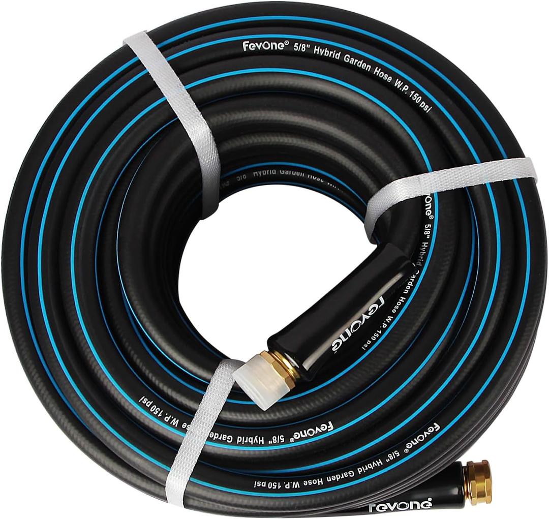 Fevone Garden Hose 50 ft., Lightweight Hybrid Water Hose, Flexible and Durable, Leak-Free Connections