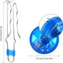 Gejoy 4 Pcs Magic Rail Twirler Easter Kids Retro Toys Light up Magnetic Gyro Wheels Toy Gyroscope Rail Game Classic Vintage Gravity Sensory Toy Gift for Boy Girl(Wave Style,Multi Color) (Red, Blue, Green)