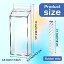 Amyhill 2 PCS Outdoor Brochure Holders 12 x 4.5 x 2.24 inches Waterproof Acrylic Envelope Holder Wall Mount Brochure Box with Lid, Clear Pamphlet Advertising Display Box for Store(Clear)