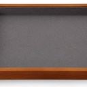 KOTEMON Acrylic Serving Tray with Handles-16x12x2.36Inch-Decorative Tray Letter Tray Organizer for Ottoman Coffee Table Countertop, Black