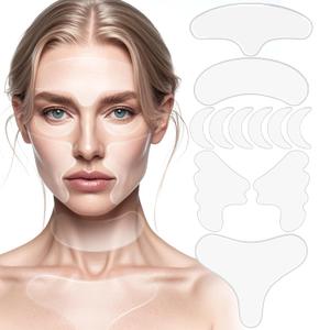 Neck Wrinkle Patches, Anti Wrinkle Silicone PatchesReusable Neck & Chest Firming and Tightening Facial Masks, Collagen Neck Fine Line Pads for Women Reduce Fine Wrinkles, Moisturizing & Firming