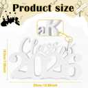 Graduations Decorations 2026,White Class of 2026 Wooden Photo Props, Senior White Graduation Table Centerpiece for 2026 Graduation Party Decorations Supplies