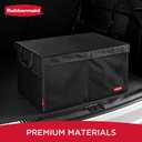 Rubbermaid Car Organizer, Collapsible Trunk Organizer, Multi-Compartment Car Storage Organization for Car Accessories, 2 Compartments With Cover, 21.65" 14.17" 12.2"