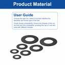 QISHENG 100 PCS Black 3/8"-16(ID10.25MM OD20.5MM) Stainless Steel SAE Flat Washer,Stainless Steel 18-8 A2(304) Washer,Home Washer