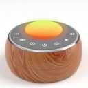 Peakeep White Noise Portable Sound Machine Sleeping Light for Adults Baby, Loud Clear Speaker, 25 Hours Continuous Audio 27 Noise Fan Nature No-looping Sounds, 30 Volume, Battery Operated (Wood Grain)