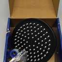 High Pressure Shower Head - Anti-Clogging Silicone Nozzles 2.5 GPM Removable Restrictor - Easy to Clean and Install - Includes Plumbers Tape - 6 inch - (Matte Black 2.5GPM)