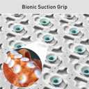 XIYUNTE Shower Mat Bathtub Mat Non Slip, 36''x16'' Soft and Comfortable Anti Slip Shower Mat, Eco-Friendly TPE+PP Shower Non Slip Mat with Powerful Suction Cups, Machine Washable, Easy to Cut, Grey