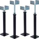 4 Pack U-Shaped Floor Jack - Adjustable Steel Beam Support for 4x2, 4x4, 4x6 Joists Heavy Duty Screw Jack with U-Head Telepost & House Jack.15-19 Inch Adjustment Range.