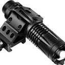 Tactical Flashlight Adjustable 350 Yards 1200 Lumen LED Light with Offset Mount for Outdoor Hunting