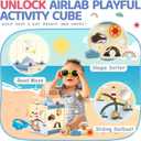 Airlab Wooden Activity Cube Montessori Toys for 1 Year Old Toddlers 12 Months + Toddler Learning Toys 1-3 Boys Girls Baby Sensory Interactive Birthday Gift