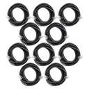 Power Gear Telephone Line Cord, 10 Pack, 15 Feet, Phone Cord, Modular Jack Ends, Works for Phone, Modem or Fax Machine, for Use in Home or Office, Black, 52236