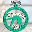 Gymnastics Christmas Ornament 2025, Gymnastics Gifts for Girls, Teenagers, Women, Coaches, Xmas Gifts for Gymnast Lovers, Sport Fan, Wooden Ornaments for Christmas Decorations