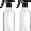 Plastic Spray Bottles (2 Pack 10 oz), Leakproof Adjustable Fine Mist & Jet Stream Nozzle, Premium BPA-Free Plastic Multi-Purpose for Hair, Plants, Cleaning (2 PACK CLEAR)