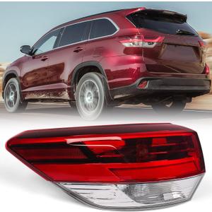 Huray Left Outer Tail Light for Toyota Highlander 2017-2019 Driver Side LED Taillight Lamp Assembly Replacement for TO2804132 815600E161