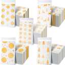 Zhanmai 50 Pcs Christmas Poly Gold Poly Bubble Mailers 5.51 x 8.27 Inch 5 Patterns Xmas Waterproof Bubble Padded Envelopes Self Adhesive Shipping Mailing Bags for Xmas Mailing Packaging