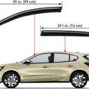 Lightronic Extra Durable Outside-Mount Auto Vent Window Visor, Fits 2012-2018 Ford Focus Sedan & Hatchback, UV Protection Rain Guard, Original Wind Deflector, No-Drill Easy Install, Dark Smoke, 4Pcs