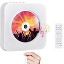 Portable CD Player with Bluetooth, Qoosea Wall Mountable CD Players Music Player Home Audio Boombox with Remote Control FM Radio Builtin HiFi Speakers LCD Display MP3 Headphone Jack AUX Input Output