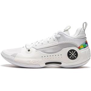 LI-NING Way of Wade 10 & 11 & 12 Men's Basketball Shoes Anti-Slip Professional Shock Absorption Sports Sneakers ABAS083 ABAU049 ABAS075 ABAV085 (White Grey)